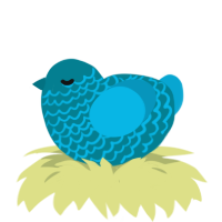 (unnamed), a sea and cerulean chicken with a lace pattern