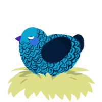 water sprite, a cerulean and tumblr chicken with a double-lace pattern