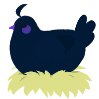 A tumblr chicken with a double-lace pattern