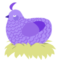 (unnamed), a lilac and blurple chicken with a lace pattern