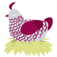 (unnamed), a mist and maroon chicken with a lace pattern