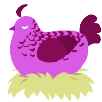 (unnamed), a orchid and wine chicken with a half-lace pattern