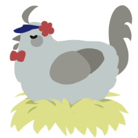 A silver and ash chicken