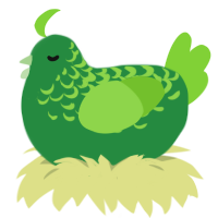 (unnamed), a viridian and grass chicken with a half-lace pattern