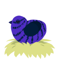 (unnamed), a indigo and tumblr chicken with a bar pattern