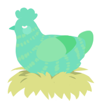 (unnamed), a mint and spring chicken with a bar pattern