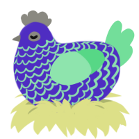 (unnamed), a indigo and spring chicken with a lace pattern