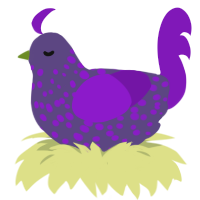 (unnamed), a overcast and violet chicken with a speckle pattern