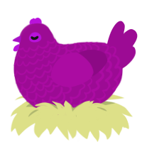 Plum xxy 3, a plum chicken with a lace pattern