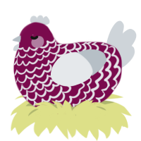 (unnamed), a wine and mist chicken with a lace pattern