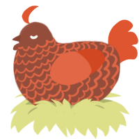 (unnamed), a russet and vermilion chicken with a lace pattern