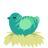 (unnamed), a turquoise and spring chicken with a half-bar pattern