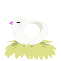 (unnamed), a white chicken with a lace pattern