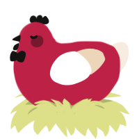 A crimson and cream chicken