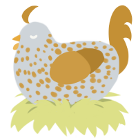 (unnamed), a mist and gold chicken with a speckle pattern
