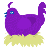 (unnamed), a violet chicken with a lace pattern