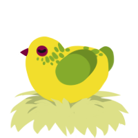 38300, a yellow and chartreuse chicken with a neck-speckle pattern