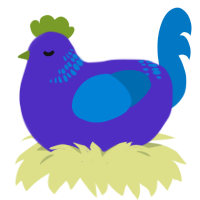 (unnamed), a indigo and sapphire chicken with a neck-band pattern