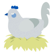 (unnamed), a mist and silver chicken with a double-lace pattern