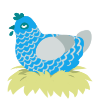 GetInto Hypnosis Mic, a sky and silver chicken with a lace pattern