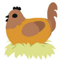 gebacken, a orange and brown chicken with a head pattern