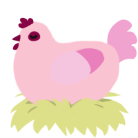 A rose and pink chicken
