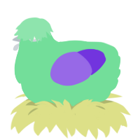A spring and blurple chicken