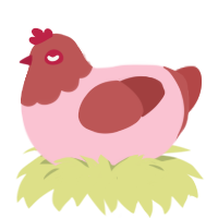 human heart, a rose and red chicken with a head pattern