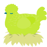 (unnamed), a lime chicken with a half-lace pattern
