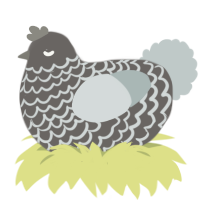 (unnamed), a grey and silver chicken with a lace pattern