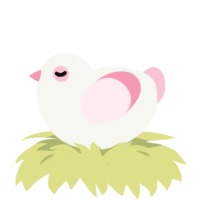 Blossom, a white and rose chicken