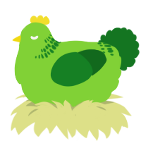 (unnamed), a grass and leaf chicken with a neck-band pattern