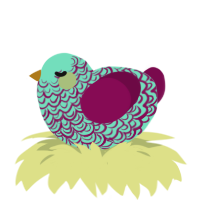 premonition, a mint and wine chicken with a double-lace pattern
