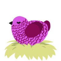 (unnamed), a orchid and wine chicken with a lace pattern
