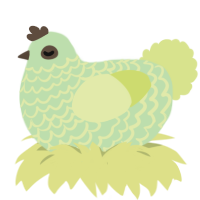 A gluppy and lemon chicken with a lace pattern
