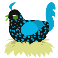 monster energy, a black and cerulean chicken with a speckle pattern