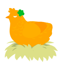 Clementine, a orange chicken with a half-lace pattern