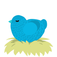 (unnamed), a cerulean chicken with a lace pattern