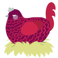 (unnamed), a wine and crimson chicken with a lace pattern