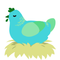 (unnamed), a aqua and spring chicken with a neck-band pattern