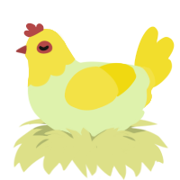 (unnamed), a apple and yellow chicken with a head pattern