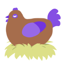 (unnamed), a brown and blurple chicken