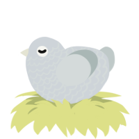 (unnamed), a mist and silver chicken with a lace pattern