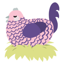 (unnamed), a rose and overcast chicken with a lace pattern