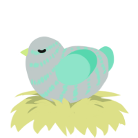 (unnamed), a silver and mint chicken with a bar pattern