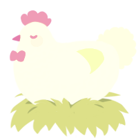 A mist and apple chicken with a lace pattern