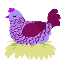 Bordeaux, a lilac and wine chicken with a lace pattern