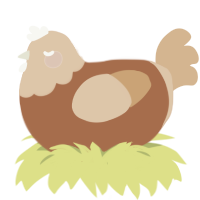 pretzel slider, a brown and beige chicken with a head pattern