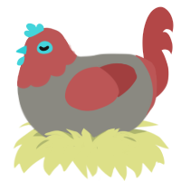 (unnamed), a ash and red chicken with a head pattern
