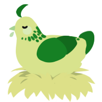 A lemon and leaf chicken with a neck-speckle pattern